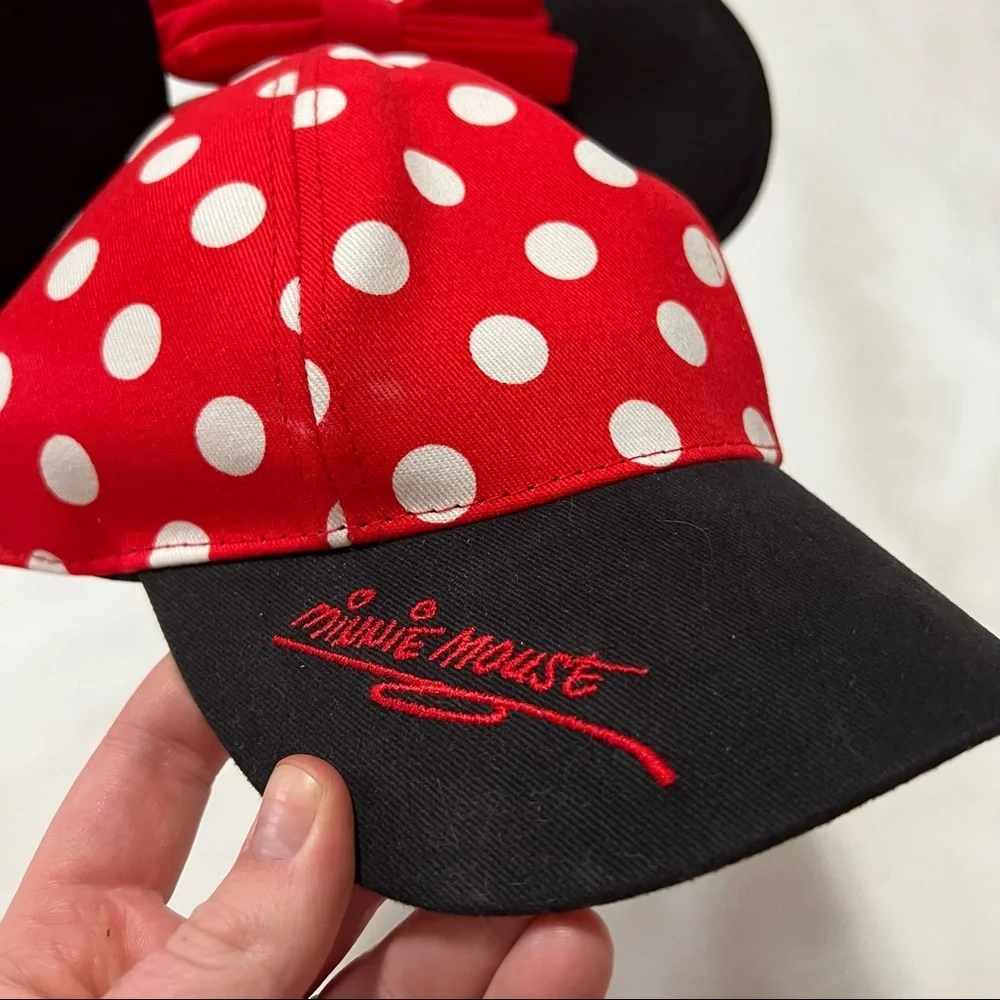 Minnie Mouse youth ears hat polka dot Disney girl